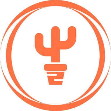 Kaktüs bitki simgesinin vektör çizimi 