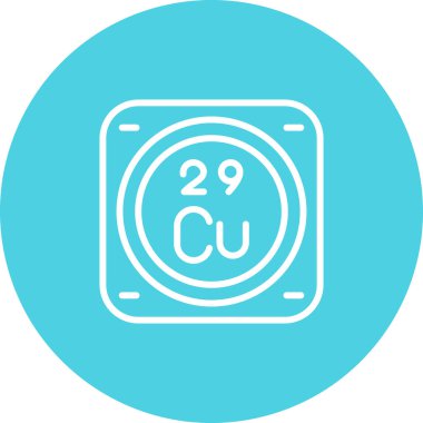 Kimyasal element simgesinin web illüstrasyonu