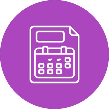 Planlamacı. Web simgesi vektör illüstrasyonu