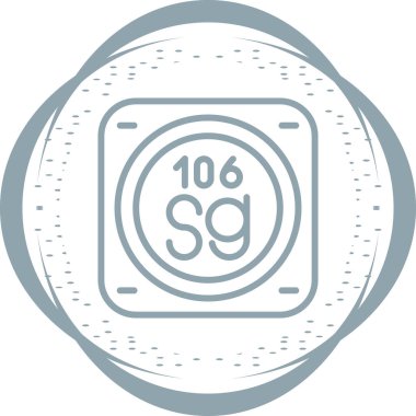 Kimyasal elementin ağ basit illüstrasyonu