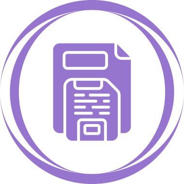 Web amaçları için kaydetme düğmesi simgesinin soyut renk vektör çizimi