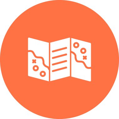 harita simgesinin vektör illüstrasyonu