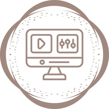 Video simgesinin vektör illüstrasyonu