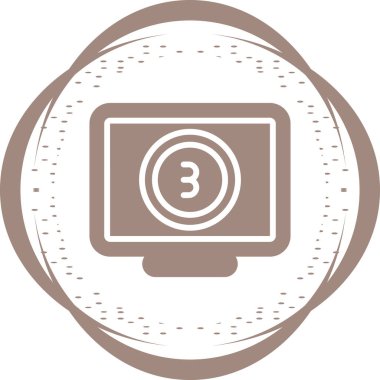 Geri sayım web simgesi vektör illüstrasyonu