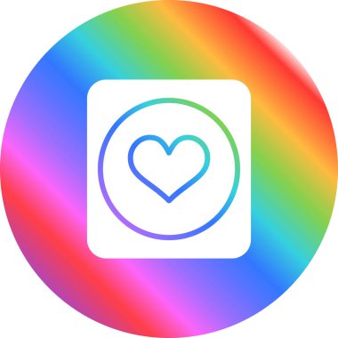 Müziğe bayılırım. Web simgesi basit illüstrasyon