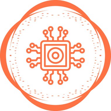 Devre kartı simgesi. vektör illüstrasyonu    