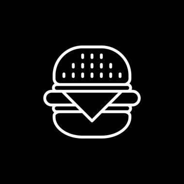 Hamburger. Web simgesi basit illüstrasyon
