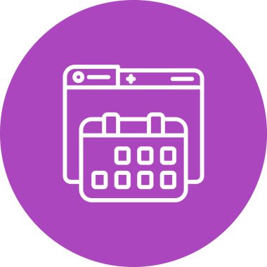 Takvim simgesi, vektör illüstrasyonu basit tasarım