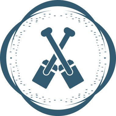 Kürekler simge vektör illüstrasyonu