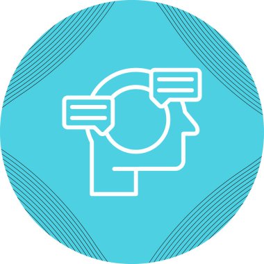 Doğal Dil İşlem Web simgesi vektör illüstrasyonu