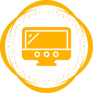 bilgisayar masaüstü simgesi vektör çizimi