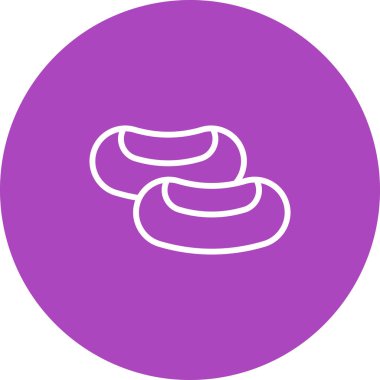 Böbrek Bitkisi Solid Tarzında Fasulye Simgesi