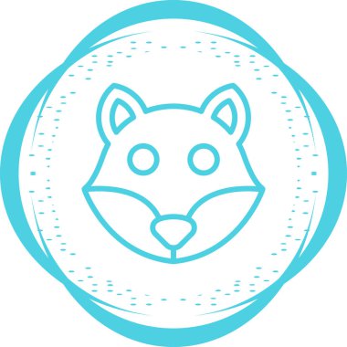 Tilki. Web simgesi basit illüstrasyon 