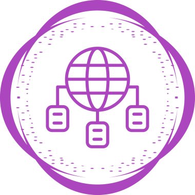 Ağ web simgesi vektör illüstrasyonu