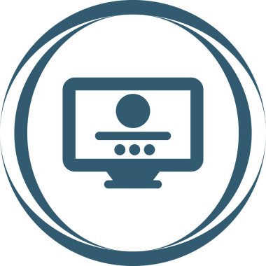 bilgisayar masaüstü simgesi vektör çizimi