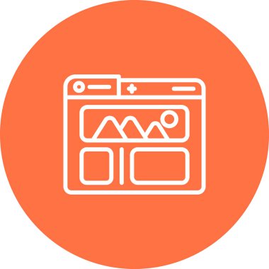 Modern Kullanıcı Arayüzü simgesinin vektör çizimi          