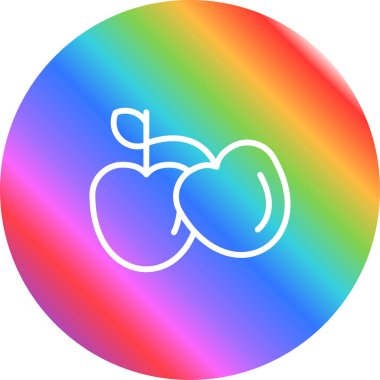 Kiraz web simgesi, vektör çizim