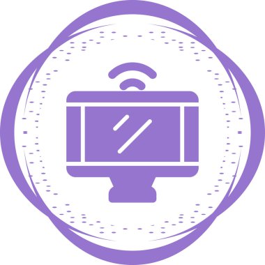 Bir monitör simgesinin basit web illüstrasyonu