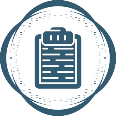 Belge simgesinin vektör illüstrasyonu. Pano       