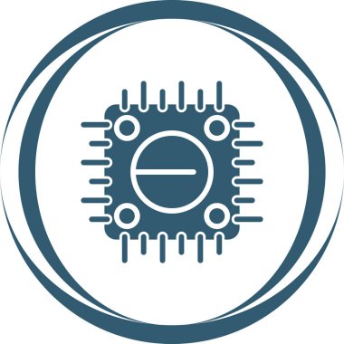 Renkli soyut işlemci. Web simgesi basit tasarım