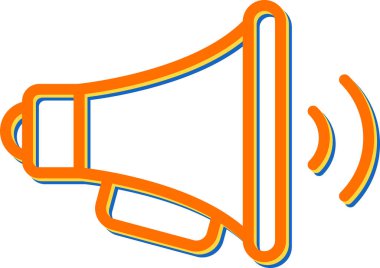 Megafon. Web simgesi basit illüstrasyon 