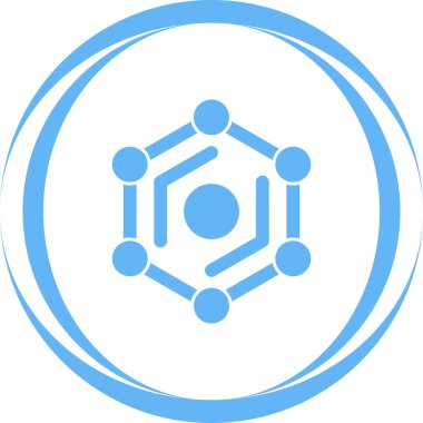 Ağ simgesinin vektör illüstrasyonu. Altıgen