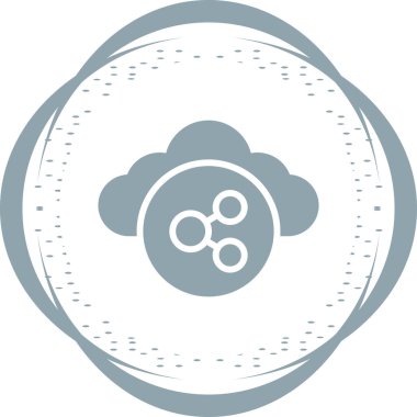 Bulut hesaplama simgesi vektör illüstrasyonu           