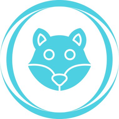 Tilki. Web simgesi basit illüstrasyon 