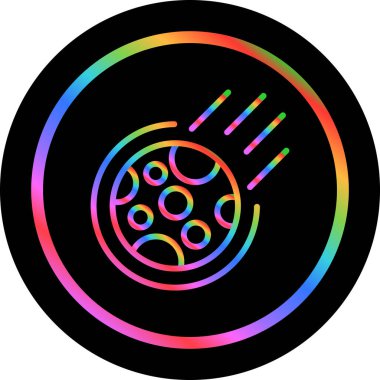 Meteor web simgesi vektör illüstrasyonu
