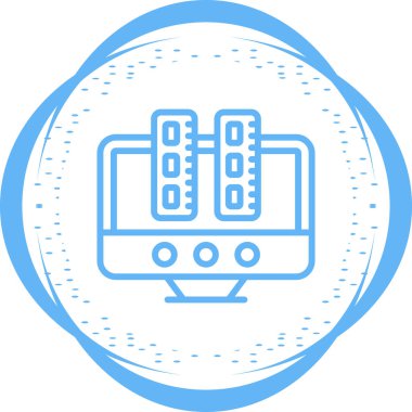 bilgisayar masaüstü simgesi vektör çizimi