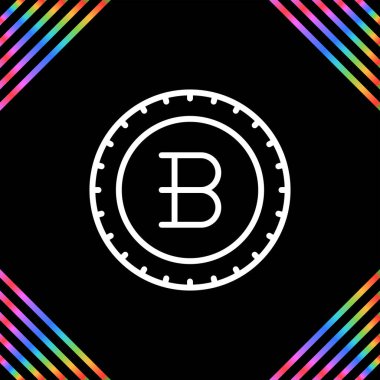 Bitcoin simgesi. düz dizayn. Kripto para birimi