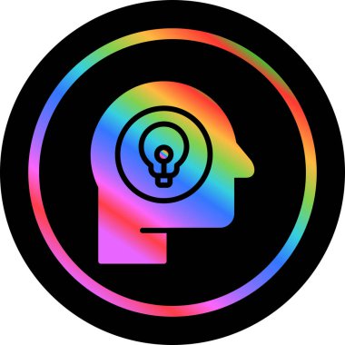 Beyin Fırtınası Web simgesi vektör illüstrasyonu