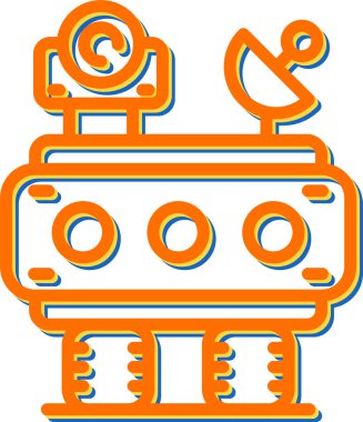 Ay ikonu vektör illüstrasyonu