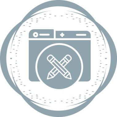 Araçları düzenle. Web simgesi basit illüstrasyon 