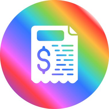 finansal fatura soyut vektör simgesi