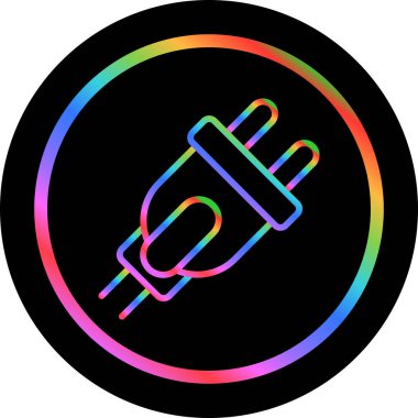 elektrik dolgu simgesi web basit illüstrasyon