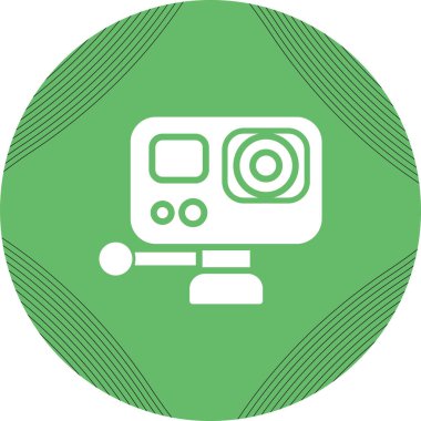 Aksiyon kamerası. Web simgesi basit illüstrasyon