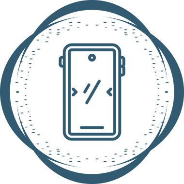 Akıllı telefon. Web simgesi basit illüstrasyon 