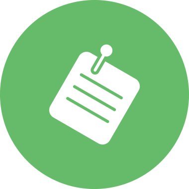 memo belge simgesi, vektör illüstrasyonu