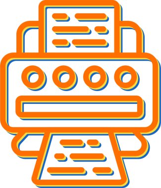 Yazıcı simgesi vektör illüstrasyonu 