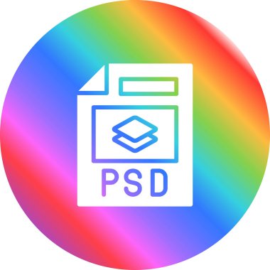 Psd File format icon, vector illustration