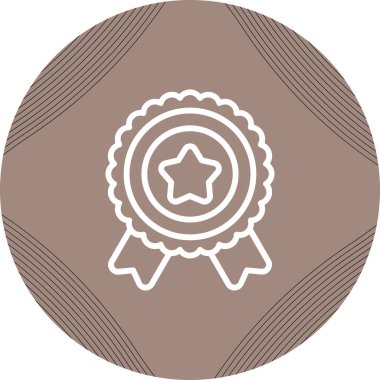 Madalya ikonu, vektör illüstrasyonu. Ödül, ödül 