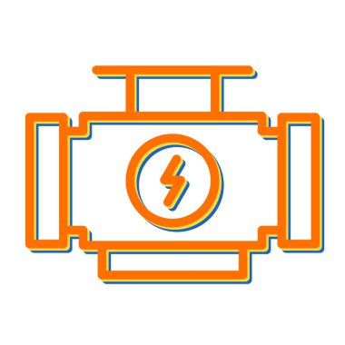 araba motoru simgesi vektör illüstrasyonu   