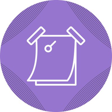 Yapışkan notun raptiyeli temel doğrusal çizimi