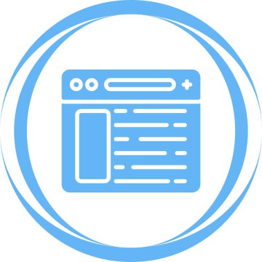 Bir tarayıcı web grafiğinin minimalist illüstrasyonu.