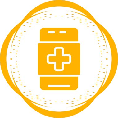 akıllı telefon orta uygulama simgesi, vektör illüstrasyonu basit tasarım