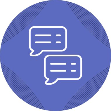 Sohbet web simgesi vektör illüstrasyonu     