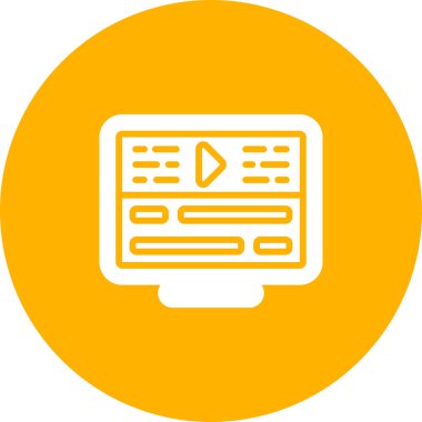 Video simgesinin vektör illüstrasyonu