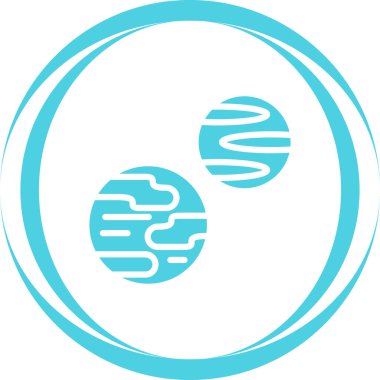 Gezegenler. Web simgesi basit illüstrasyon     