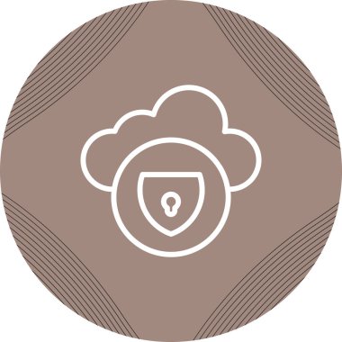 VPN simgesinin temel doğrusal çizimi